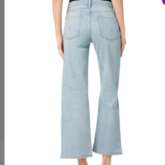 Hudson distressed denim wide leg ankle jeans size 30 - Picture 3 of 14